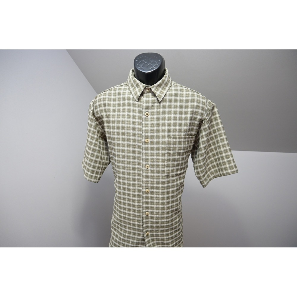 VTG The North Face Button Down Camp Shirt Mens Medium Large Excellent Plaid